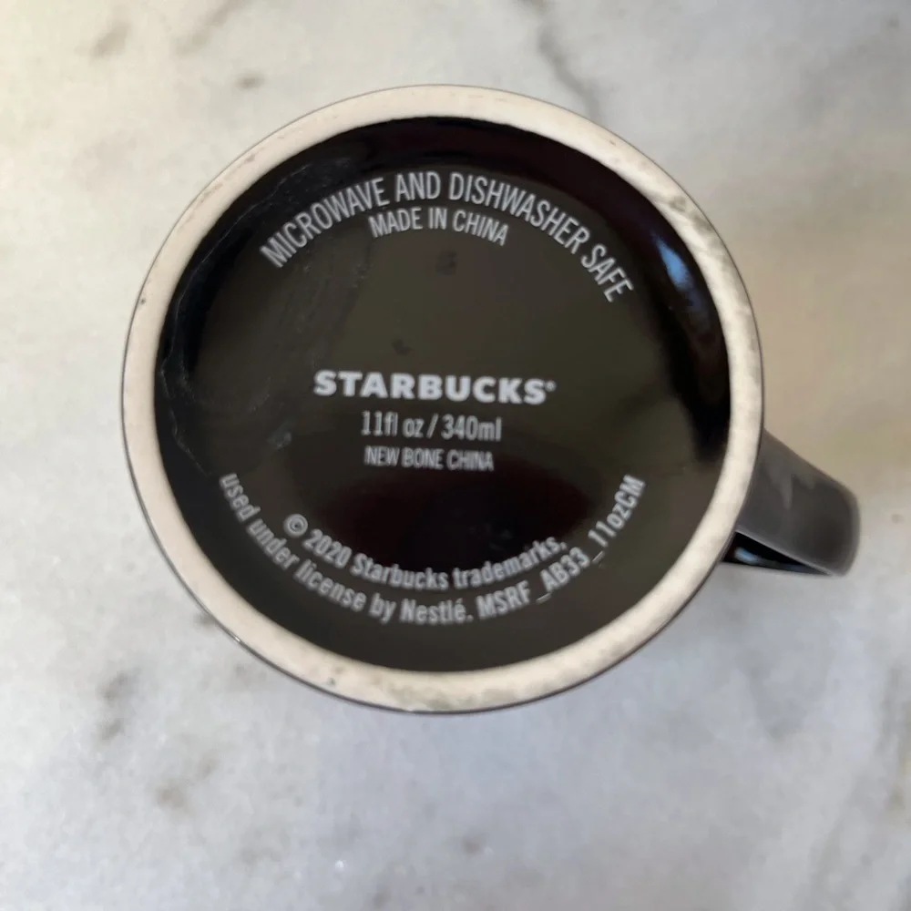 Black Starbucks mug